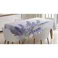 thumbnail image 1 of Ambesonne Lavender Tablecloth Rectangular Table Cover, Fresh Herb Plant Posy, 52"x70", Lavender, 1 of 4