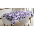 thumbnail image 1 of Ambesonne Lavender Tablecloth Rectangular Table Cover, Purple Retro, 60"x84", Violet Purple White, 1 of 4