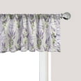 thumbnail image 1 of Ambesonne Lavender Window Valance, Stripes and Flowers, 54" X 18", Purple, 1 of 5