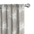 thumbnail image 1 of Ambesonne Leaf 4-Panel Curtains, Swirling Lines, 56"x84", Warm Taupe and White, 1 of 4