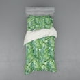 thumbnail image 1 of Ambesonne Leaf Bedding Set 3 Pcs, Botanical Wild Palm Trees, Twin, Green White, 1 of 2