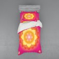 thumbnail image 1 of Ambesonne Leaf Bedding Set 3 Pcs, Lotus Planet Astral Cosmic, Twin, Hot Pink Yellow Red, 1 of 2