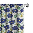 thumbnail image 1 of Ambesonne Leaf Curtains, Brush Stroke Stripes, Pair of 28"x84", Mint Green Navy Blue, 1 of 5
