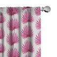 thumbnail image 1 of Ambesonne Leaf Curtains, Watercolor Pink Leaves, Pair of 28"x63", Hot Pink Coconut, 1 of 5