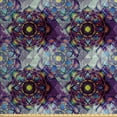 thumbnail image 1 of Ambesonne Leaf Fabric by the Yard Upholstery, Grunge Futuristic Mandala, 10 Yards, Multicolor, 1 of 4