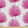 thumbnail image 1 of Ambesonne Leaf Fabric by the Yard Upholstery, Watercolor Pink Leaves, 5 Yards, Hot Pink Coconut, 1 of 4
