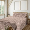 thumbnail image 1 of Ambesonne Leaf Fitted & Flat Sheet with Sham 3 Pcs Set, Leaves of Forest Pastel Tones, Twin, Blush Pale Mauve Taupe, 1 of 5