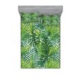 thumbnail image 1 of Ambesonne Leaf Fitted Sheet & Pillow Sham Set, Tree Leaves Watercolor, King, Pale Green Dark Green, 1 of 2