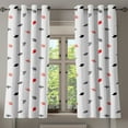 thumbnail image 1 of Ambesonne Leaf Grommet Curtain, Orange Warm Ginkgo Leaves, 50" x 63", White Black Orange, 1 of 6