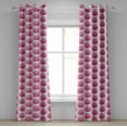 thumbnail image 1 of Ambesonne Leaf Grommet Curtain, Watercolor Pink Leaves, 50" x 84", Hot Pink Coconut, 1 of 6