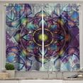 thumbnail image 1 of Ambesonne Leaf Kitchen Curtains, Grunge Futuristic Mandala, 55"x39", Multicolor, 1 of 3