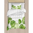 thumbnail image 1 of Ambesonne Leaf Nature Jungle Forest Rainforest Inspired Leaves Plant Foliage Swirls Botanic Duvet Cover Set, 1 of 3