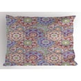 thumbnail image 1 of Ambesonne Leaf Pillow Sham, Colorful Mandala Paisley, 36" X 20", Multicolor, 1 of 2