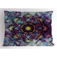 thumbnail image 1 of Ambesonne Leaf Pillow Sham, Grunge Futuristic Mandala, 36" X 20", Multicolor, 1 of 2