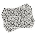 thumbnail image 1 of Ambesonne Leaf Place Mats Set of 4, Monochrome Scroll Pattern, Standard Size, Black Cream, 1 of 4
