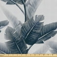 thumbnail image 1 of Ambesonne Leaf Print Fabric by the Yard Upholstery, Hawaii Tropical Leaves, 5 Yards, Slate Blue Pale Grey, 1 of 1
