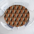 thumbnail image 1 of Ambesonne Leaf Print Fitted Round Tablecloth, Foliage of Leaves Jungle, 40"- 44" Diameter, Cinnamon Sage Green Umber, 1 of 5