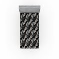 thumbnail image 1 of Ambesonne Leaf Print Fitted Sheet, Botanical Leaves Exotic, Twin XL Size, Charcoal Grey and Beige, 1 of 5