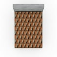 thumbnail image 1 of Ambesonne Leaf Print Fitted Sheet, Foliage of Leaves Jungle, Queen Size, Cinnamon Sage Green Umber, 1 of 5