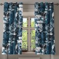 thumbnail image 1 of Ambesonne Leaf Print Grommet Curtain, Abstract Botany Leaves, 50"x63", Dark Petrol Blue and White, 1 of 5