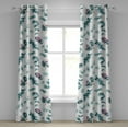 thumbnail image 1 of Ambesonne Leaf Print Grommet Curtain, Eucalyptus Branches Art, 50"x84", Pale Teal and Cadet Blue, 1 of 5