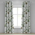 thumbnail image 1 of Ambesonne Leaf Print Grommet Curtain, Leaves Simple Branches, 50"x96", Reseda Green and Pale Brown, 1 of 1