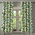 thumbnail image 1 of Ambesonne Leaf Print Grommet Curtain, Nature Pattern Branches, 50"x60", Olive Green Khaki White, 1 of 5