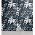 thumbnail image 1 of Ambesonne Leaf Print Peel & Stick Wallpaper for Home, Abstract Botany Leaves, 13"x72", Dark Petrol Blue and White, 1 of 6