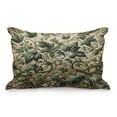 thumbnail image 1 of Ambesonne Leaf Print Quilted Pillowcover, Swirling Branches Ivy, 30" x 20", Pale Brown Hunter Green, 1 of 2