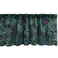 thumbnail image 1 of Ambesonne Leaf Print Valance Pack of 2, Modern Exotic Art Leaves, 42"X12", Eggplant Dark Teal and Green, 1 of 3