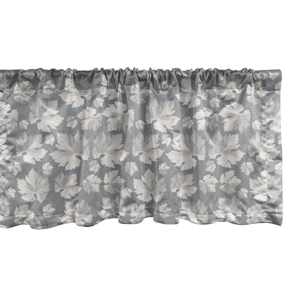 Ambesonne Leaf Print Window Valance, Maple Tree Foliage Fall, 42" x 18", Pale Taupe Pearl