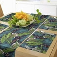 thumbnail image 1 of Ambesonne Leaf Table Runner & Placemats, Tropical Jungle Pattern, Placemat 4 pcs + Runner 12"x72", Multicolor, 1 of 2