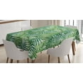 thumbnail image 1 of Ambesonne Leaf Tablecloth Rectangular Table Cover, Botanical Wild Palm Trees, 60"x90", Green White, 1 of 4