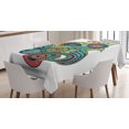thumbnail image 1 of Ambesonne Leaf Tablecloth Rectangular Table Cover, Floral Zentangle, 52"x70", Multicolor, 1 of 4