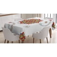 thumbnail image 1 of Ambesonne Leaf Tablecloth Rectangular Table Cover, Lotus Inspired Swirled, 60"x84", Multicolor, 1 of 4