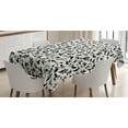 thumbnail image 1 of Ambesonne Leaf Tablecloth Rectangular Table Cover, Monochrome Scroll Pattern, 52"x70", Black Cream, 1 of 4