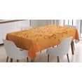 thumbnail image 1 of Ambesonne Leaf Tablecloth Rectangular Table Cover, Orange Mandala, 52"x70", Orange, 1 of 4