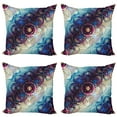 thumbnail image 1 of Ambesonne Leaf Throw Pillow Cover 4 Pack, Diagonal Gradient Lotus, 20", Multicolor, 1 of 2