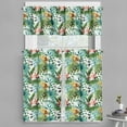 thumbnail image 1 of Ambesonne Leaf Valance & Curtain, Palm Tree Flowers Hibiscus, 55"x45", Pale Caramel Burgundy, 1 of 7