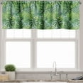 thumbnail image 1 of Ambesonne Leaf Valance Pack of 2, Tree Leaves Watercolor, 42"X12", Pale Green Dark Green, 1 of 5