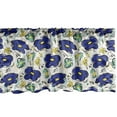 thumbnail image 1 of Ambesonne Leaf Window Valance, Brush Stroke Stripes, 54" X 18", Mint Green Navy Blue, 1 of 3