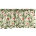 thumbnail image 1 of Ambesonne Leaf Window Valance, Hawaiian Aloha Hibiscus, 54" X 18", Peach Salmon Green, 1 of 5
