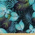 thumbnail image 1 of Ambesonne Leafy Design Fabric by the Yard Upholstery, Night Jungle Leaves, 3 Yards, Turquoise Lime Green, 1 of 1