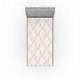 thumbnail image 1 of Ambesonne Leafy Design Fitted Sheet, Delicate Leaves Print, Twin Size, Eggshell Pale Salmon, 1 of 5