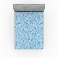 thumbnail image 1 of Ambesonne Leafy Design Fitted Sheet, Modern Simple Leaves, Full Size, Ceil Blue Dark Seafoam, 1 of 5