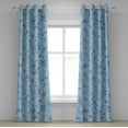 thumbnail image 1 of Ambesonne Leafy Design Grommet Curtain, Modern Simple Leaves, 50"x72", Ceil Blue Dark Seafoam, 1 of 1