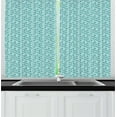 thumbnail image 1 of Ambesonne Leafy Kitchen Curtains, Monochrome Botany Leafage, 55"x45", Seafoam Petrol Blue, 1 of 3