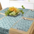 thumbnail image 1 of Ambesonne Leafy Table Runner & Placemats, Monochrome Botany Leafage, Placemat 4 pcs + Runner 16"x72", Seafoam Petrol Blue, 1 of 2