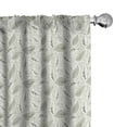 thumbnail image 1 of Ambesonne Leaves 4-Panel Curtains, Floral Motifs Ornate, 56"x63", Cream Sage Green, 1 of 4