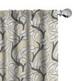 thumbnail image 1 of Ambesonne Leaves Window Curtains, Flourishing Branches, Each 28" W x 95" L, Cadet Blue Coconut Cream, 1 of 4